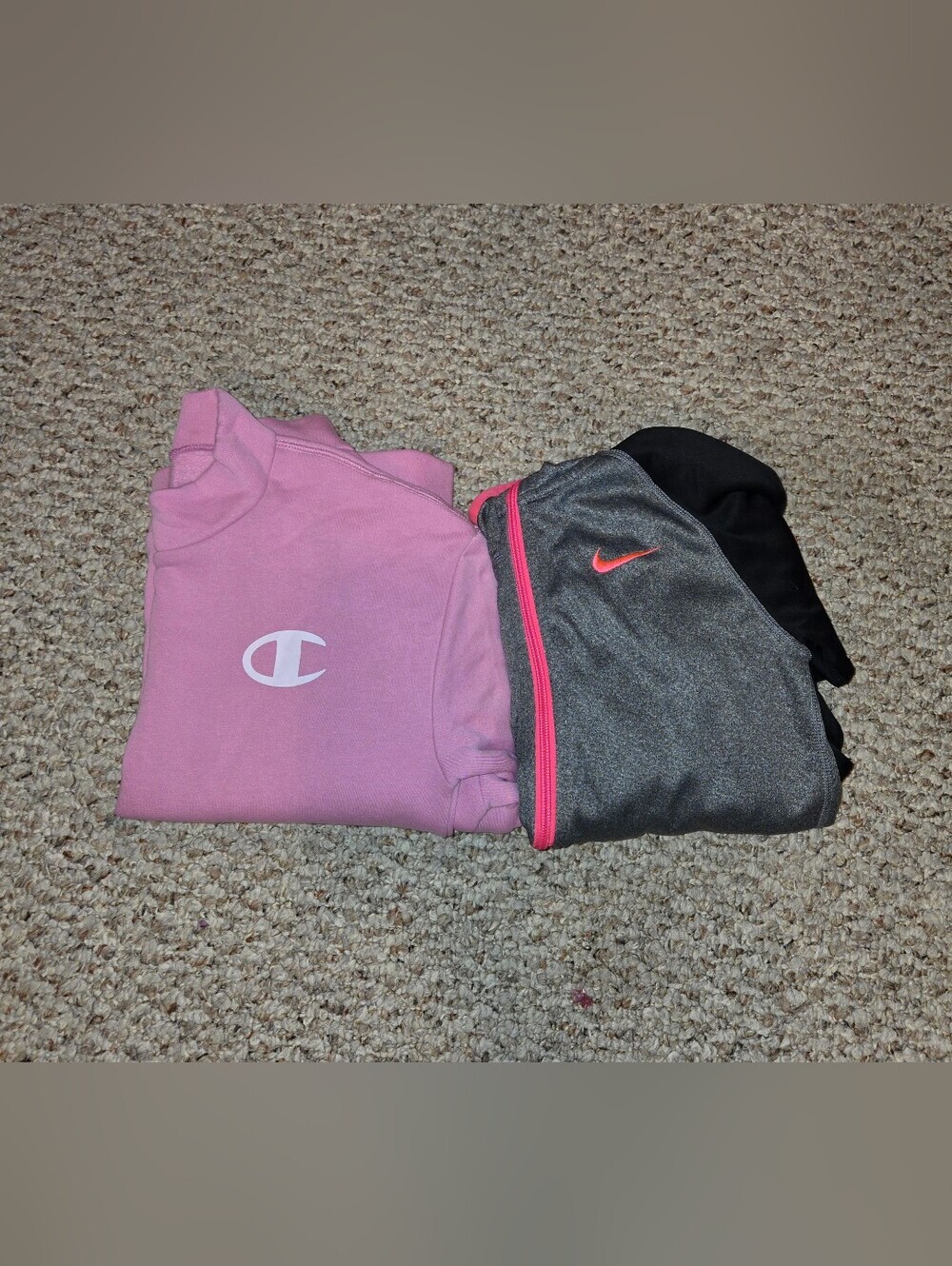 Nike/Champion Youth Girl's Sweatshirt Lot Size Large Pink/Black